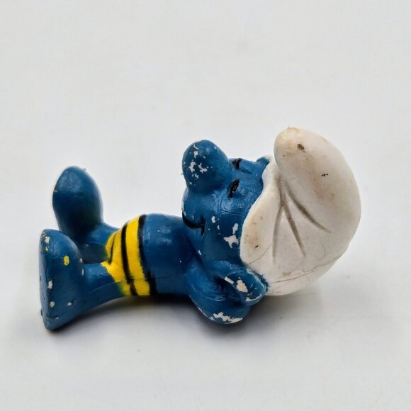 Vintage Smurf Lot Peyo Schleich W. Germany Figurines Lot Of 3 Read - Picture 11 of 16